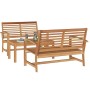 Conjunto de sofás de jardín 3 pcs Natural Madera de teca maciza en Conjuntos de jardín | Comprar online en Foru.es