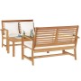 Conjunto de sofás de jardín 3 pcs Natural Madera de teca maciza en Conjuntos de jardín | Comprar online en Foru.es