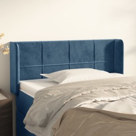 Cabecero de terciopelo azul oscuro 103x16x78/88 cm de vidaXL, Cabeceros y pies de cama - Ref: Foro24-3118814, Precio: 61,98 €...