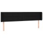 Cabecero de tela negro 183x16x78/88 cm de vidaXL, Cabeceros y pies de cama - Ref: Foro24-3118784, Precio: 64,58 €, Descuento: %