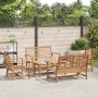 Conjunto de sofás de jardín 5 pcs Natural Madera de teca maciza en Conjuntos de jardín | Comprar online en Foru.es
