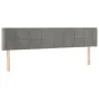 Light gray velvet headboard 203x16x78/88 cm by vidaXL, Headboards and footboards - Ref: Foro24-3118834, Price: 64,54 €, Disco...