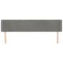 Light gray velvet headboard 203x16x78/88 cm by vidaXL, Headboards and footboards - Ref: Foro24-3118834, Price: 64,54 €, Disco...
