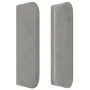 Light gray velvet headboard 203x16x78/88 cm by vidaXL, Headboards and footboards - Ref: Foro24-3118834, Price: 64,54 €, Disco...