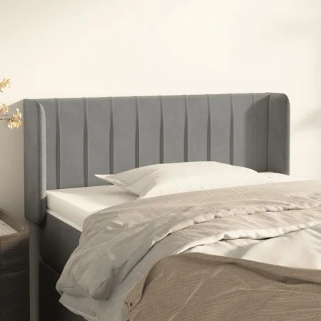 Light gray velvet headboard 93x16x78/88 cm by vidaXL, Headboards and footboards - Ref: Foro24-3119042, Price: 54,12 €, Discou...