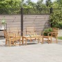 Conjunto de sofás de jardín 5 pcs Natural Madera de teca maciza en Conjuntos de jardín | Comprar online en Foru.es