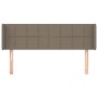 Cabecero de tela gris taupe 147x16x78/88 cm de vidaXL, Cabeceros y pies de cama - Ref: Foro24-3118770, Precio: 58,46 €, Descu...