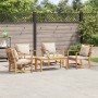 Conjunto de sofás de jardín 5 pcs Natural Madera de teca maciza en Conjuntos de jardín | Comprar online en Foru.es