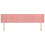 Cabecero de terciopelo rosa 203x16x78/88 cm de vidaXL, Cabeceros y pies de cama - Ref: Foro24-3118839, Precio: 86,21 €, Descu...