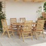 Conjunto de Comedor de Jardín 7 pcs Marrón en Mesas de jardín | Comprar online en Foru.es