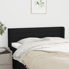 Cabecero de tela negro 147x16x78/88 cm de vidaXL, Cabeceros y pies de cama - Ref: Foro24-3118908, Precio: 67,66 €, Descuento: %