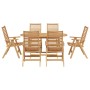 Conjunto de Comedor de Jardín 7 pcs Marrón en Mesas de jardín | Comprar online en Foru.es