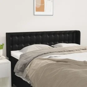 Kopfteil aus schwarzem Kunstleder, 147 x 16 x 78/88 cm von vidaXL, Kopf- und Fußteile - Ref: Foro24-3118858, Preis: 71,63 €, ...