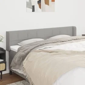 Kopfteil aus hellgrauem Stoff, 203 x 16 x 78/88 cm von vidaXL, Kopf- und Fußteile - Ref: Foro24-3118790, Preis: 78,12 €, Raba...