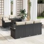 Conjunto de sofá de jardín 6 pcs Negro Rattan de Poliéster en Sofás de exterior | Comprar online en Foru.es