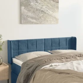 Dunkelblaues Samtkopfteil 147x16x78/88 cm von vidaXL, Kopf- und Fußteile - Ref: Foro24-3118820, Preis: 61,96 €, Rabatt: %