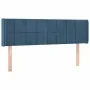 Dark blue velvet headboard 147x16x78/88 cm by vidaXL, Headboards and footboards - Ref: Foro24-3118820, Price: 61,96 €, Discou...
