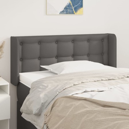 Cabecero de cuero sintético gris 83x16x78/88 cm de vidaXL, Cabeceros y pies de cama - Ref: Foro24-3118844, Precio: 54,15 €, D...