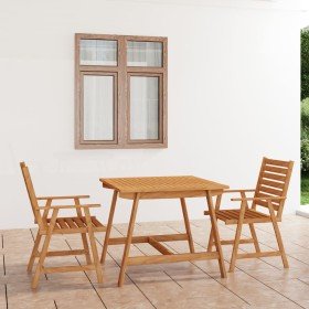 Juego de comedor para jardín 3 piezas madera maciza de acacia en Conjuntos de jardín | Comprar online en Foru.es