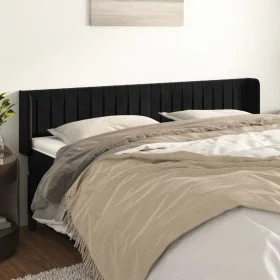 Black velvet headboard 183x16x78/88 cm by vidaXL, Headboards and footboards - Ref: Foro24-3119068, Price: 82,66 €, Discount: %