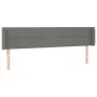 Dark gray fabric headboard 163x16x78/88 cm by vidaXL, Headboards and footboards - Ref: Foro24-3118775, Price: 73,39 €, Discou...
