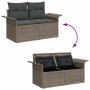 Conjunto de sofá de jardín 7 pcs Gris Rattan de Poliéster en Sofás de exterior | Comprar online en Foru.es