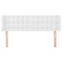 Cabecero de cuero sintético blanco 147x16x78/88 cm de vidaXL, Cabeceros y pies de cama - Ref: Foro24-3118859, Precio: 80,95 €...