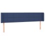 Cabecero de tela azul 203x16x78/88 cm de vidaXL, Cabeceros y pies de cama - Ref: Foro24-3118796, Precio: 68,66 €, Descuento: %