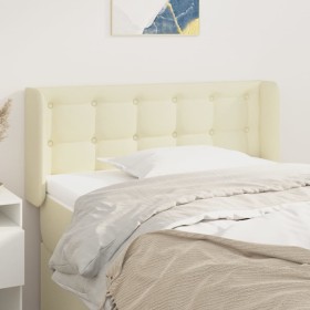 Cabecero de cuero sintético color crema 103x16x78/88 cm de vidaXL, Cabeceros y pies de cama - Ref: Foro24-3118854, Precio: 54...