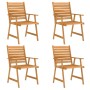 Juego de comedor para jardín 5 piezas madera maciza de acacia en Conjuntos de jardín | Comprar online en Foru.es
