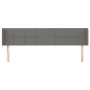 Cabecero de tela gris oscuro 203x16x78/88 cm de vidaXL, Cabeceros y pies de cama - Ref: Foro24-3118791, Precio: 76,08 €, Desc...