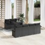 Conjunto de sofá de jardín 8 pcs Negro Rattan de Poliéster en Sofás de exterior | Comprar online en Foru.es