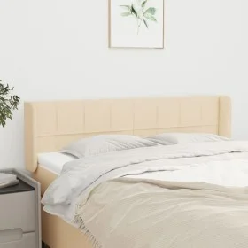 Cabecero de tela color crema 147x16x78/88 cm de vidaXL, Cabeceros y pies de cama - Ref: Foro24-3118771, Precio: 57,20 €, Desc...