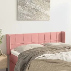 Rosa Samtkopfteil 147x16x78/88 cm von vidaXL, Kopf- und Fußteile - Ref: Foro24-3118821, Preis: 74,58 €, Rabatt: %