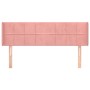 Cabecero de terciopelo rosa 147x16x78/88 cm de vidaXL, Cabeceros y pies de cama - Ref: Foro24-3118821, Precio: 65,12 €, Descu...