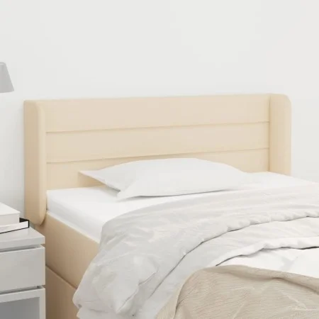 Cream fabric headboard 93x16x78/88 cm by vidaXL, Headboards and footboards - Ref: Foro24-3118895, Price: 52,33 €, Discount: %