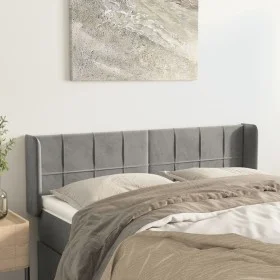 Hellgraues Samtkopfteil 147x16x78/88 cm von vidaXL, Kopf- und Fußteile - Ref: Foro24-3118816, Preis: 76,54 €, Rabatt: %