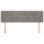 Cabecero de terciopelo gris claro 147x16x78/88 cm de vidaXL, Cabeceros y pies de cama - Ref: Foro24-3118816, Precio: 68,14 €,...
