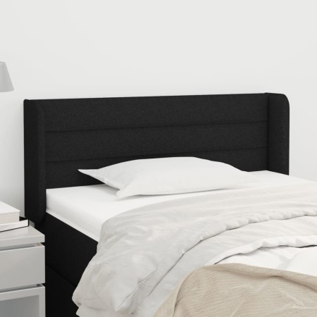 Cabecero de tela negro 103x16x78/88 cm de vidaXL, Cabeceros y pies de cama - Ref: Foro24-3118900, Precio: 40,62 €, Descuento: %
