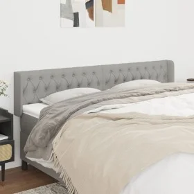 Light gray fabric headboard 183x16x78/88 cm by vidaXL, Headboards and footboards - Ref: Foro24-3119118, Price: 69,38 €, Disco...