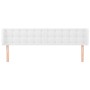Cabecero de cuero sintético blanco 183x16x78/88 cm de vidaXL, Cabeceros y pies de cama - Ref: Foro24-3118871, Precio: 70,92 €...