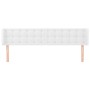 Cabecero de cuero sintético blanco 163x16x78/88 cm de vidaXL, Cabeceros y pies de cama - Ref: Foro24-3118865, Precio: 72,02 €...