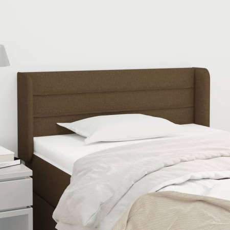 Cabecero de tela marrón oscuro 83x16x78/88 cm de vidaXL, Cabeceros y pies de cama - Ref: Foro24-3118885, Precio: 39,63 €, Des...