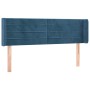 Cabecero de terciopelo azul oscuro 147x16x78/88 cm de vidaXL, Cabeceros y pies de cama - Ref: Foro24-3118960, Precio: 65,24 €...