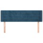Cabecero de terciopelo azul oscuro 147x16x78/88 cm de vidaXL, Cabeceros y pies de cama - Ref: Foro24-3118960, Precio: 65,24 €...