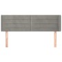 Cabecero de terciopelo gris claro 147x16x78/88 cm de vidaXL, Cabeceros y pies de cama - Ref: Foro24-3118956, Precio: 61,33 €,...