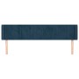 Cabecero de terciopelo azul oscuro 183x16x78/88 cm de vidaXL, Cabeceros y pies de cama - Ref: Foro24-3119070, Precio: 83,38 €...