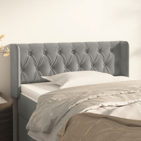 Cabecero de terciopelo gris claro 93x16x78/88 cm de vidaXL, Cabeceros y pies de cama - Ref: Foro24-3119140, Precio: 62,17 €, ...