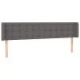 Gray synthetic leather headboard 203x16x78/88 cm by vidaXL, Headboards and footboards - Ref: Foro24-3118880, Price: 76,19 €, ...