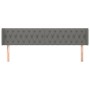Cabecero de tela gris oscuro 183x16x78/88 cm de vidaXL, Cabeceros y pies de cama - Ref: Foro24-3119119, Precio: 83,11 €, Desc...